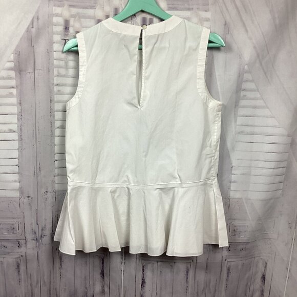 Theory White Sleeveless Peplum Top S - Picture 5 of 8